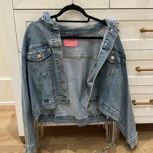 DIAMOND FRINGE JEAN JACKET